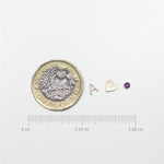 Guide to show sizing of charms and pendants compared to a one pound coin.