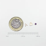 Guide to show sizing of charms and pendants compared to a one pound coin. 