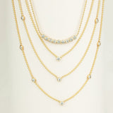 Quintet Diamond Layering Necklace