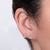 Pavé Charm Stud - Om