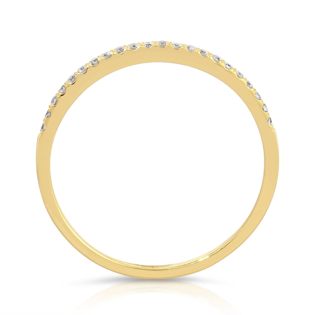 A Pave Diamond Ring on a white background. 