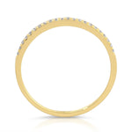 A Pave Diamond Ring on a white background. 