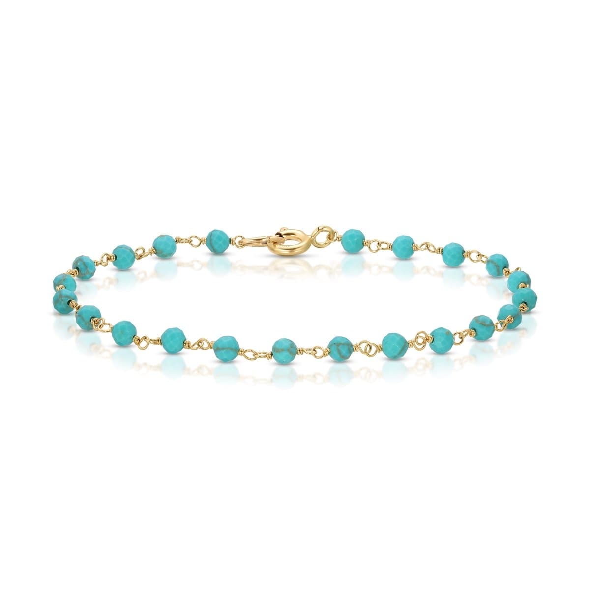 The Bluebell Bouquet Bracelet on a white background. 