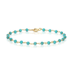 The Bluebell Bouquet Bracelet on a white background. 