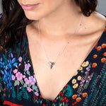 white gold shark tooth necklace